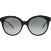 Gucci Gg0653sz W 001 Round Sunglasses In Black Gold Grey