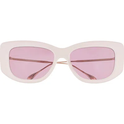 Gucci 55mm Polarized Square Sunglasses In Pink