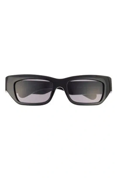 Gucci 55mm Rectangular Sunglasses In Black