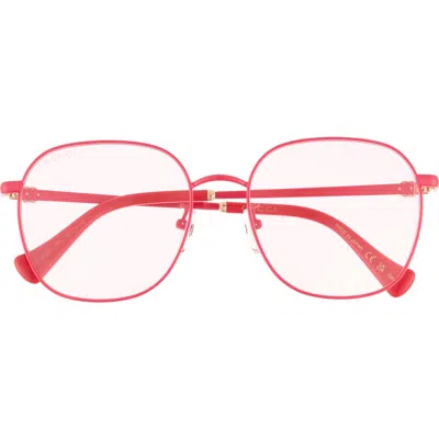 Gucci 55mm Round Sunglasses In Pink