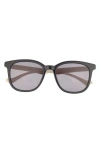 Gucci 55mm Round Sunglasses In Black