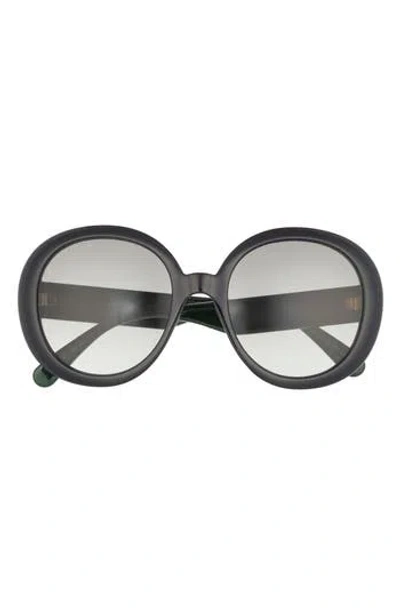 Gucci 55mm Round Sunglasses In Black