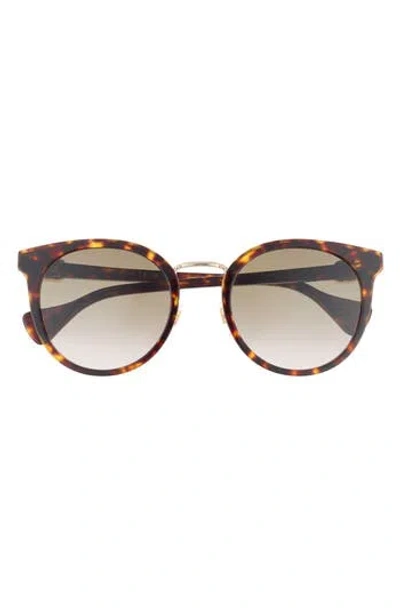 Gucci 55mm Round Sunglasses In Havana Havana Brown