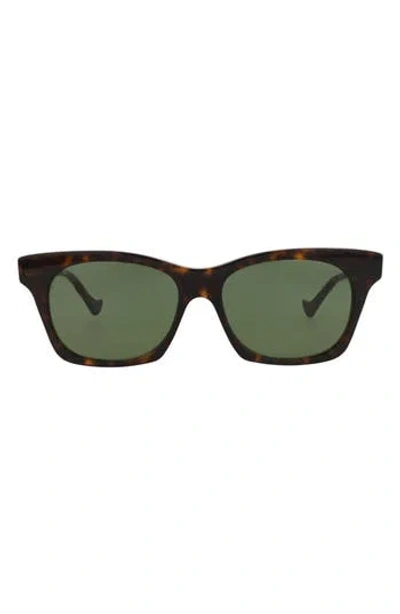 Gucci 55mm Square Crystal Embellished Sunglasses In Green