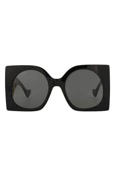 Gucci 55mm Square Sunglasses In Black