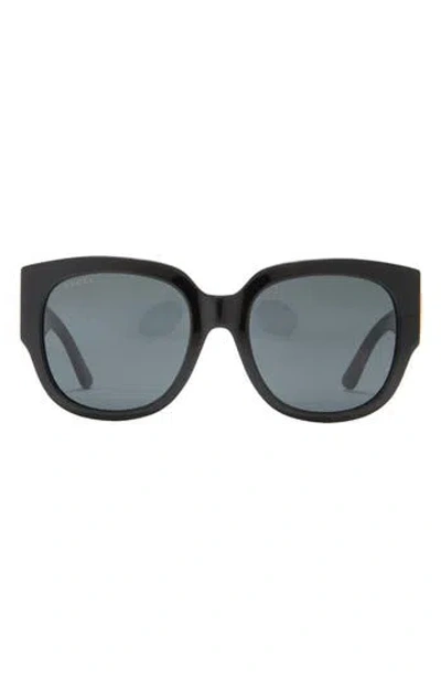 Gucci 55mm Square Sunglasses In Black