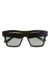 Gucci 55mm Square Sunglasses In Havana Havana Green