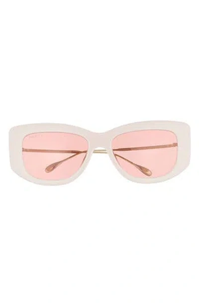 Gucci 55mm Square Sunglasses In Pink