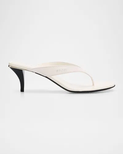 Gucci 55mm Vittoria Leather Horsebit Pumps In White