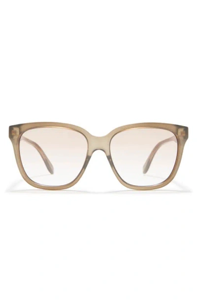 Gucci 56mm Gradient Square Sunglasses In Brown Orange