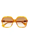 Gucci 56mm Gradient Square Sunglasses In Havana Havana Brown