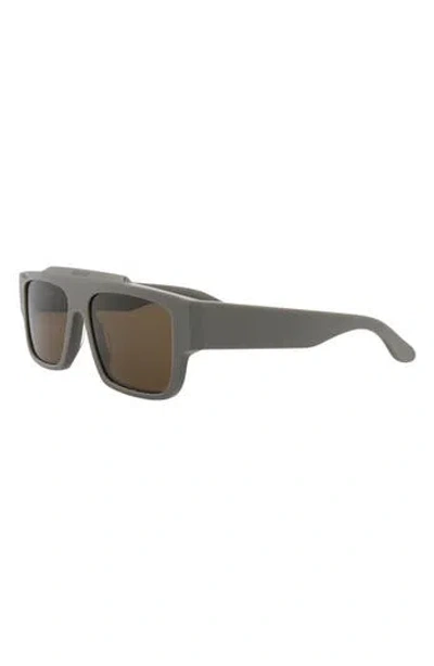Gucci 56mm Rectangle Sunglasses In Neutral
