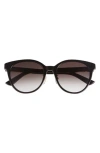Gucci 56mm Round Sunglasses In Gold