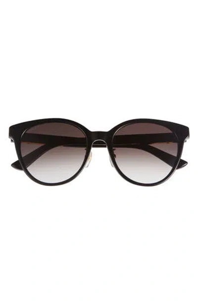 Gucci 56mm Round Sunglasses In Gold