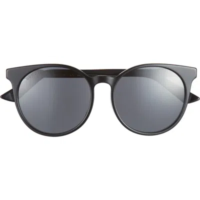 Gucci 56mm Round Sunglasses In Black Black Grey