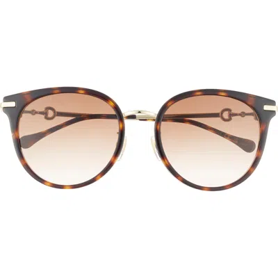 Gucci 56mm Round Sunglasses In Brown