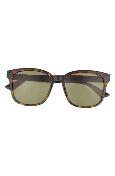Gucci 56mm Square Sunglasses In Green