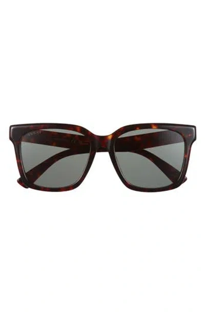Gucci 56mm Square Sunglasses In Brown