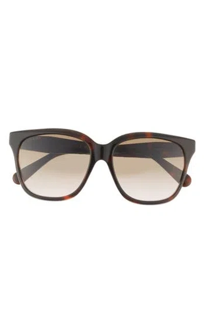 Gucci 56mm Square Sunglasses In Brown