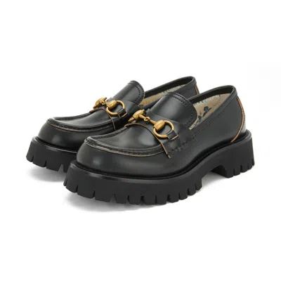 Gucci Horsebit Leather Loafers In Nero