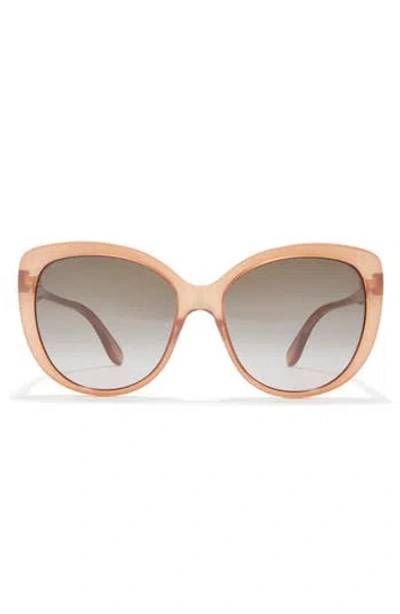 Gucci 57mm Cat Eye Sunglasses In Brown Brown Brown