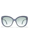 Gucci 57mm Gradient Cat Eye Sunglasses In Blue Green