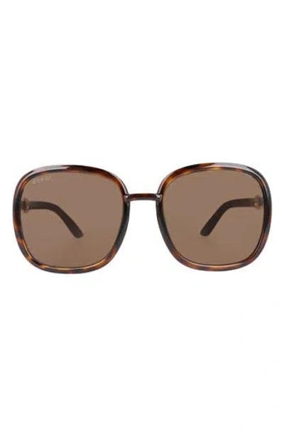 Gucci 57mm Square Sunglasses In Black