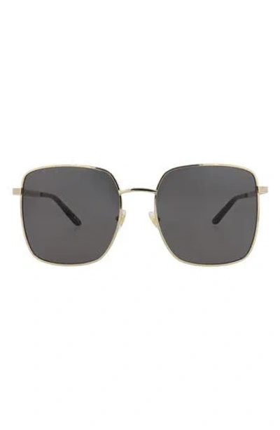 Gucci 57mm Square Sunglasses In Brown