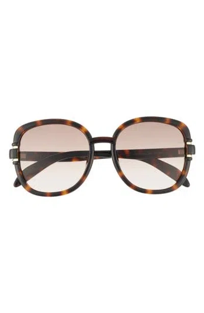 Gucci 57mm Square Sunglasses In Brown