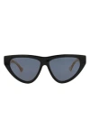 Gucci 58mm Cat Eye Sunglasses In Black