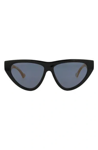 Gucci 58mm Cat Eye Sunglasses In Black