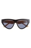 Gucci 58mm Cat Eye Sunglasses In Brown