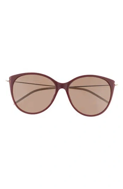 Gucci 58mm Fashion Round Sunglasses In Brown