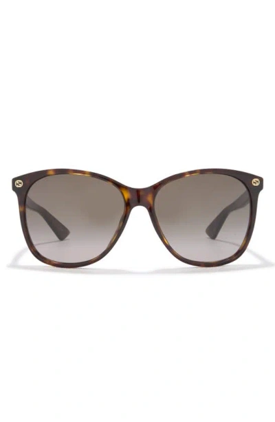 Gucci 58mm Round Sunglasses In Brown