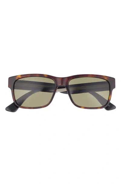 Gucci 58mm Square Sunglasses In Brown