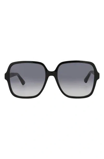 Gucci 58mm Square Sunglasses In Black Black Grey