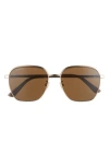 Gucci 58mm Square Sunglasses In Gold