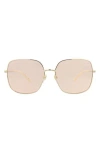 Gucci 59mm Rectangular Sunglasses In Pink
