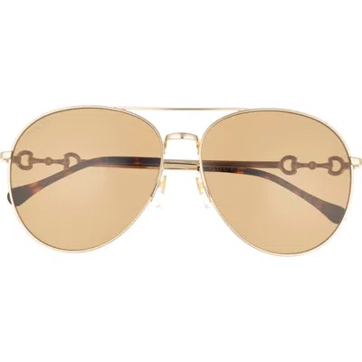 Gucci 60mm Aviator Sunglasses In Multi