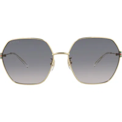 Gucci 60mm Geometric Sunglasses In Multi