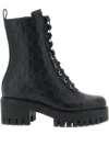 Gucci 60mm Gg Leather Lace-up Boots In Animal Print