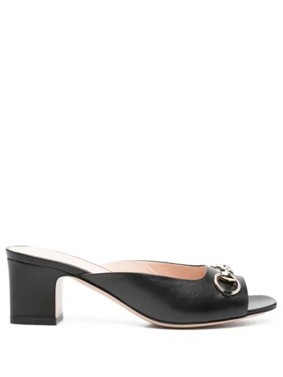 Gucci 60mm Horsebit Leather Mules