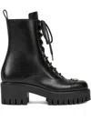 Gucci 60mm Lace-up Boots In Black