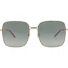 Gucci 60mm Square Sunglasses In Green