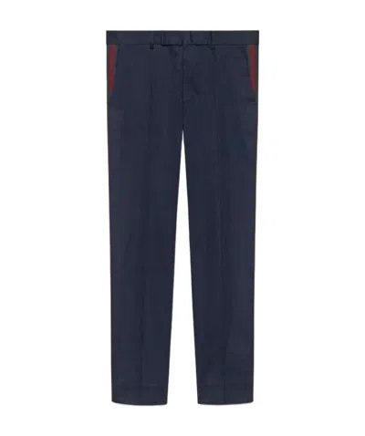 Gucci 60s Pant With Web In Black