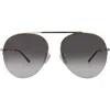 Gucci 61mm Aviator Sunglasses In Gold Gold Grey