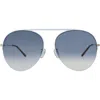 Gucci 61mm Aviator Sunglasses In Blue