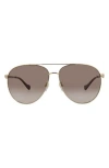 Gucci Aviator-frame Metal Sunglasses With Gradient Lenses