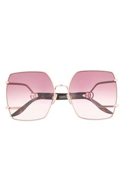 Gucci 61mm Square Sunglasses