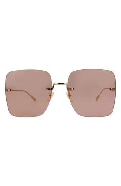 Gucci 62mm Novelty Sunglasses In Gold